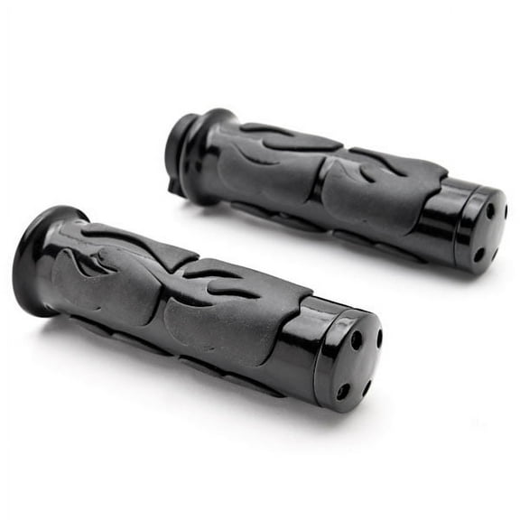 Krator Motorcycle Hand Grips 1 Inch Handlebar Black Compatible with Harley Davidson Sportster Nightster Roadster 1200