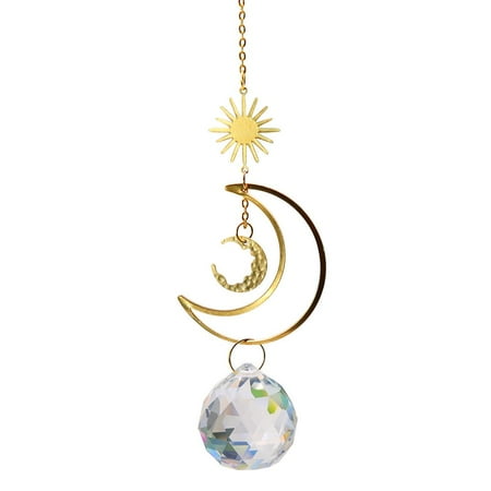 

Yucurem Moon Sun Ball Crystal Hanging Metal Pendant Garden Decor (19)