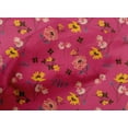 thumbnail image 4 of oneOone Cotton Cambric Pink Fabric Leaves & Flowers Floral Quilting Supplies Print Sewing Fabric By The Yard 56 Inch Wide, 4 of 4