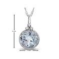 thumbnail image 2 of FJC Finejewelers 8mm Round Bezel Set White Topaz Pendant Necklace - Chain Included, 2 of 7