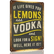 Funny Home Bar Man Cave Decor Sign - Funny Signs for Home Decor, Basement, Apartment, Man Cave, Bachelor Pad, Outdoor, Alcohol Gift Accessories, Vintage Metal Signs by Opix Design Vodka