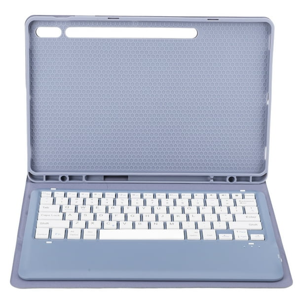 Touchpad Keyboard Case, Detachable Portable S Pen Slot Purple Tablet