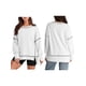 thumbnail image 3 of Sudadera Informal de Cuello Redondo para Mujer, de Larga, Holgada, , con Costuras en Contraste, para Otoño. M, 3 of 8