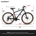 thumbnail image 7 of Mountain Bike 27.5 Inch Wheels, Carbon Steel Frame Bicycle with 21-Speed, Outdoor Cycling Bicycle with Disc Brakes Thumb Shifter Front Fork Bicycles, Trail Commuter City Mountain Bike for Men Women, 7 of 7