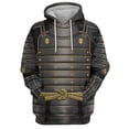thumbnail image 3 of Sudadera con capucha con estampado 3D de armadura samurái por todas partes para hombre, ropa informal de manga larga, sudadera de alta calidad, ropa superior con capucha, 3 of 4
