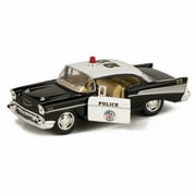 1:40 5inch Long 1957 Bel Air Die Cast Police Car Toy with Pull Back Action NO BOX