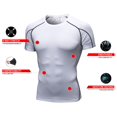 thumbnail image 3 of LANBAOSI Running Tops for Men Short Sleeve Sports T-Shirts Male Fitness Athletic Base Layers Compression Top Quick Dry Clothing for Gym Size Medium, 3 of 4