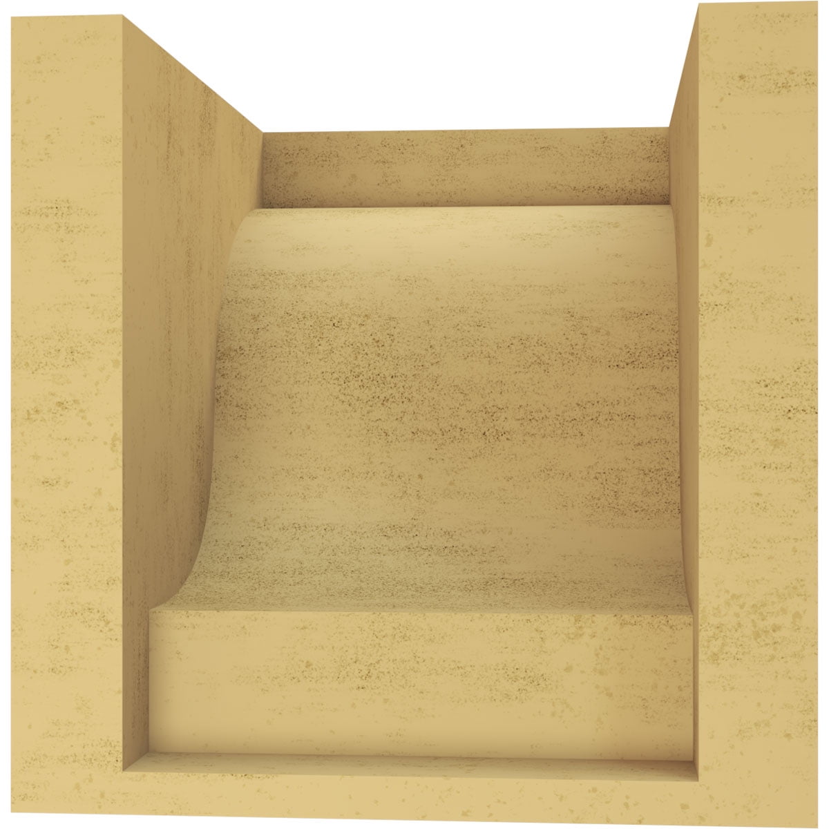 7"W x 7"D x 7"H Wide Newport Rough Cedar Woodgrain TimberThane Corbel, Primed Tan