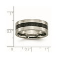 thumbnail image 6 of Chisel Titanium Polished with Black Carbon Fiber Inlay Flat 8mm Band, 6 of 7