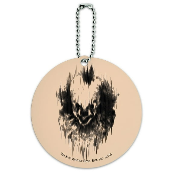 IT: Chapter 2 Pennywise Lines Round Luggage ID Tag Card Suitcase Carry-On