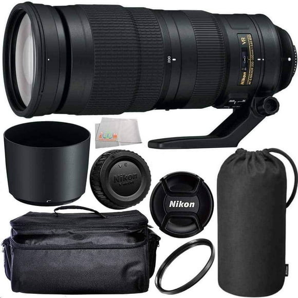 Nikon AF-S NIKKOR 200-500mm f/5.6E ED VR Lens 7PC Bundle Includes Manufacturer Accessories + UV Filter + Sling Backpack + Microfiber Cleaning Cloth - International Version (No Warranty)