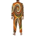 thumbnail image 5 of Kll Colorful Swirl Sleepwear Mens Flannel Pajamas,Long Cotton Pj Set, 5 of 9