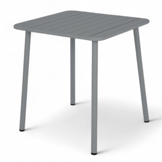 Mesa de Comedor Exterior Névra Gris – Mesa para Jardín o Terraza, Diseño Moderno, Resistente a la Intemperie y Elegante