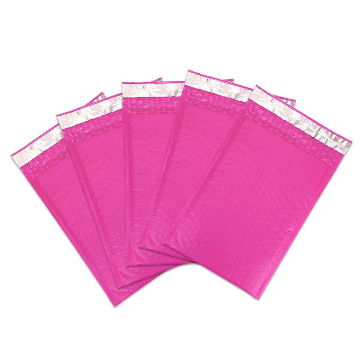 Pink (10 Pieces) 4"x8" SelfSeal Poly Bubble Mailer Envelopes
