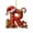 R, variant on 26 Letters Christmas Tree Ornament – Personalized Acrylic Alphabet Decoration with Santa Hat – DIY Xmas Hanging Pendant for Home, Tree, Wreath, or Gifts