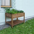 thumbnail image 4 of Rectangular Raised Garden Bed with Shelf – 47" x 32" x 35", 4 of 8