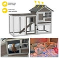 thumbnail image 4 of Aivituvin Rabbit Hutch Indoor Bunny Cage Outdoor with Run Chicken Coop Guinea Pig House with Waterproof Asphalt Roof,No Leakage Pull Out Tray, 4 of 10