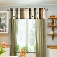 thumbnail image 3 of Yayeee Kitchen Valance Rod Pocket 54" x 18" Living Room Window Curtain, Beige Abstract Dots, 3 of 6
