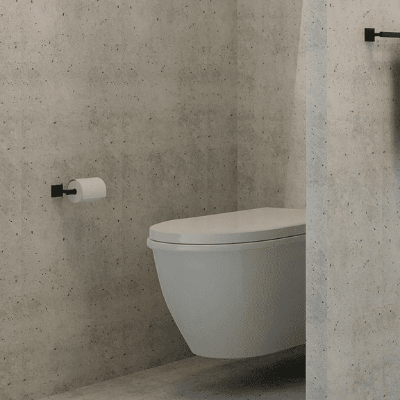 DAX Roma Toilet Paper Holder Matt Black