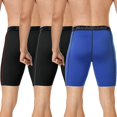 thumbnail image 2 of Runhit 3 Pack Comrpession Shorts Men Workout Running Underwear Athletic Gym Spandex Comrpession Shorts Basketball Base Layer, 2 of 7