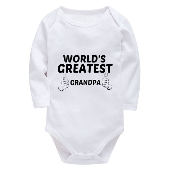 World's Greatest Grandpa Neutral Baby Girl Outfit Long Sleeve Baby Girl First Outfit White Baby Onsies0-3 Months Neutral