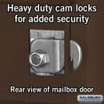 thumbnail image 3 of SALSBURY INDUSTRIES 3712S-2PZFU Horiz Mailbox,USPS,2Dr,Bz,FL,44-1/2in, 3 of 3