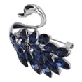 thumbnail image 4 of Brooch, Swan Shape Unique Design Exquisite Highly Durable Eye Catching Blue Brooch For Party Dating Wedding, 4 of 8