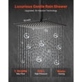 thumbnail image 2 of 10-Inch Square Rainfall Shower System with Handheld Spray, Ceiling Mount Faucet Set, 2 of 6