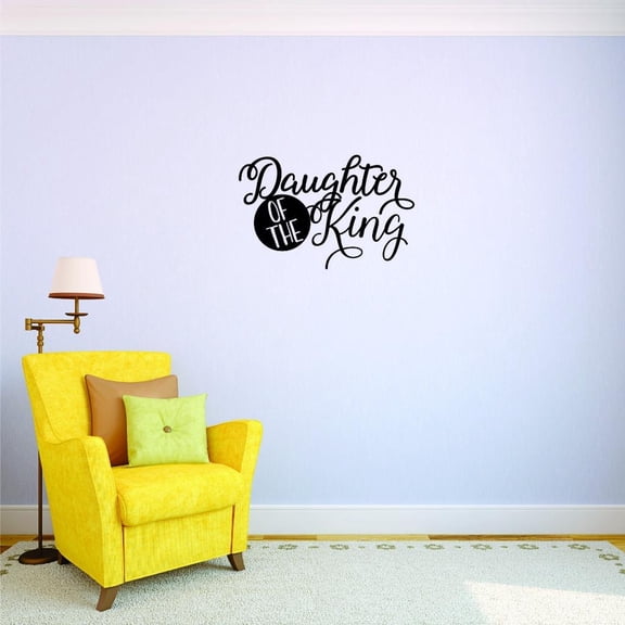 Custom Decals Daughter Of The King Wall Art Size: 14 X 28 Inches Color: Black