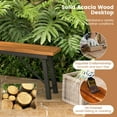 thumbnail image 6 of Gymax Folding Picnic Bench Set 55'' Long Rectangular Wooden Dining Camping BBQ Benches, 6 of 9