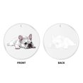 thumbnail image 2 of WIRESTER Large 3 inch Acrylic Ready to Hang Ornament, Hanging Ornaments for Christmas Tree Holidays Party Home Office Xmas Tree Decoration Gift - French Bulldog Dog Lying Down Looking Up, 2 of 6