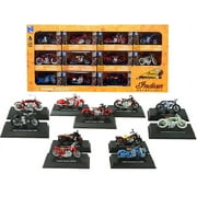 Diecast "Indian Motorcycle" Set of 11 pieces 1/32 Diecast Motorcycle Models by New Ray