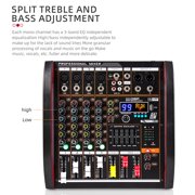 Mixer 4 Channel Mixer DSP Reverberation Effect Professional Bluetooth USB Mixer