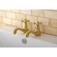 thumbnail image 2 of Kingston Brass KS1102AX Heritage Basin Tap Mounted Bathroom Faucet, Polished Brass, 2 of 2
