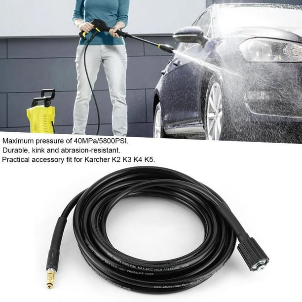 Tubo de manguera para Karcher K2 Clearner-40MPa/5800PSI, manguera de alta presión para limpieza de agua de goma para Karcher K2 K3 K4 K5 (6 metros) Ecomeon no