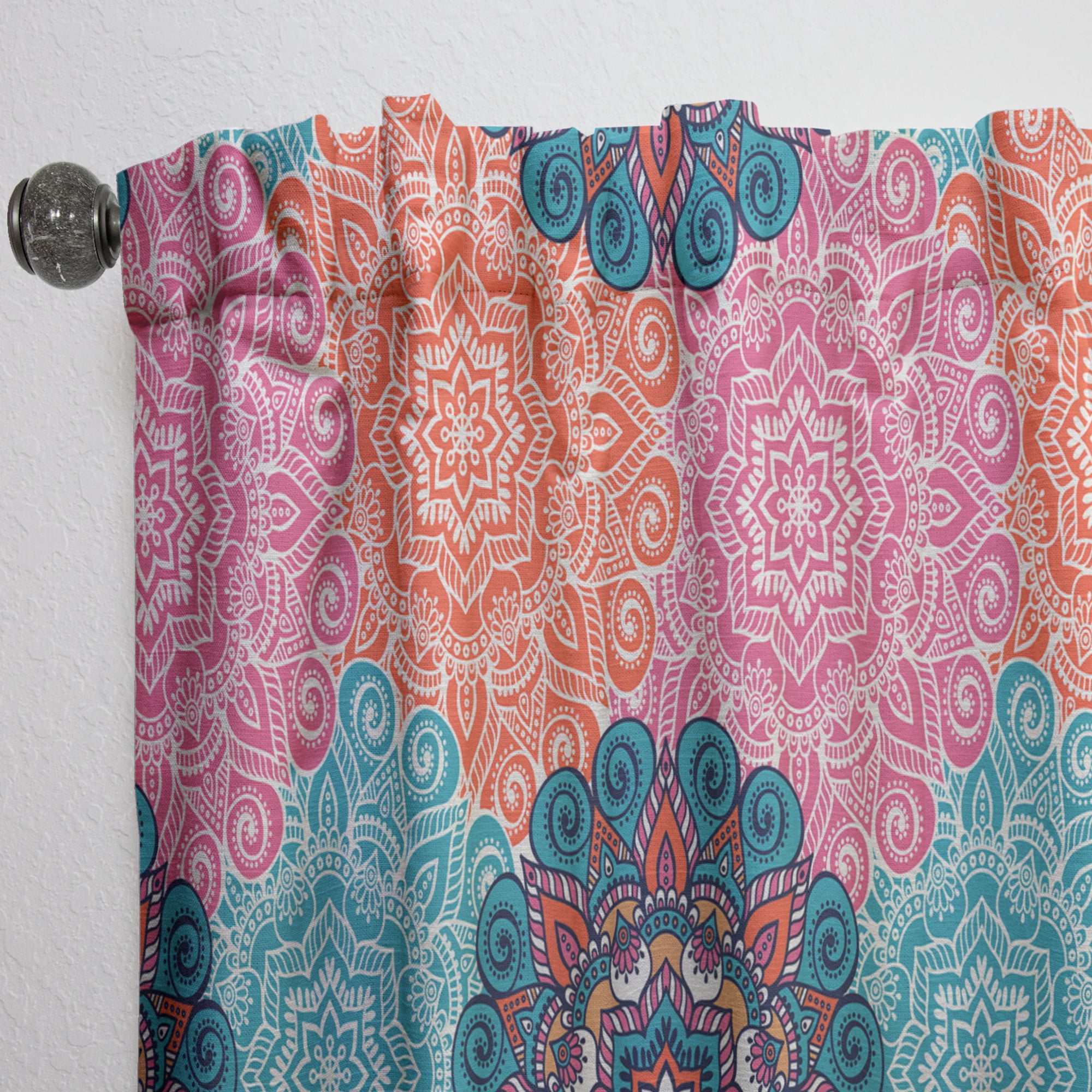 Designart 'Blossom Pink XXI' Bohemian & Eclectic Curtain Panel