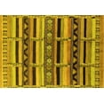 thumbnail image 1 of Ahgly Company Machine Washable Indoor Rectangle Solid Yellow Modern Area Rugs, 2' x 5', 1 of 4