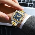 thumbnail image 4 of POEDAGAR Luxury Military Square Quartz Luminous Men's Watch, 4 of 5