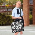 thumbnail image 6 of ALAZA Zipper Binder Skull and Floral 3 Ring Trapper Keeper File Folder Organizer Bag, 6 of 8