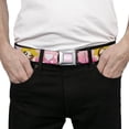 thumbnail image 3 of Comedy Central Belt, Seatbelt Buckle Belt, South Park Princess Kenny Poses and Text Pinks White, 34 to 52 Inches, 3 of 9