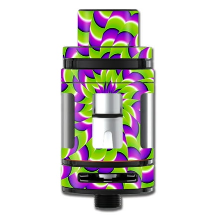 - Skin Decal For Smok Tfv8 Big Baby Beast Tank Vape / Purple Green Hippy Trippy Psychedelic Motion Swirl