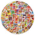 thumbnail image 1 of Pegatinas American Food Packaging, 100 unidades, de vinilo impermeable, 1 of 2