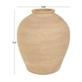 thumbnail image 3 of DecMode 11" Wide Textured Beige Porcelain Ceramic Vase, 3 of 14