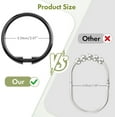 thumbnail image 2 of AOMOTA 12 Pcs Plastic Shower Curtain Rings Hooks, Shower Hooks for Shower Curtain, C Shaped Shower Rings for Curtain, Black Shower Curtain Rings for Bathroom Shower, 2 of 9