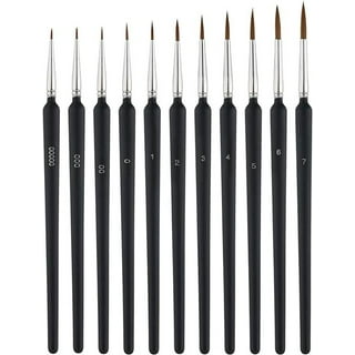 Fine Detail Paint Brush Set 8Pcs, Tiny Professional Micro Miniature Painting  Brushes Kit with Ergonomic Handle for Acrylic, Oil, Watercolor, Art, Scale  Model, Face, Paint by Numbers (VIII)