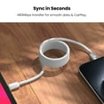 thumbnail image 3 of MyBat Pro MagCoil USB-C to USB-C Braided Magnetic Cable - 6FT - White, 3 of 8