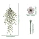 thumbnail image 3 of pstuiky Adorno de pared colgante de seda verde violeta artificial - borde de cesta colgante de ratán, accesorios de decoración de techo, 3 of 5