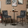 thumbnail image 3 of Gymax Set of 4 Bar Stools 25inch Counter Height Barstool Pub Chair Rubber Wood Black, 3 of 10