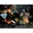 thumbnail image 3 of Jan Roos 14x11 Black Modern Framed Museum Art Print Titled - Still Life with Fruit and Vegetables, 3 of 5