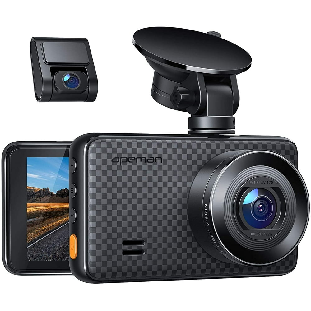 Apeman Dash Cam Front And Rear Camera APEMAN 2K &1080P Dual Dash Cam, 2688x1520P max, Front and Rear Camera